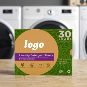 Factory Eco-Friendly Disposable Organic Natural Fragrance Laundry Detergent Sheets 30 Loads