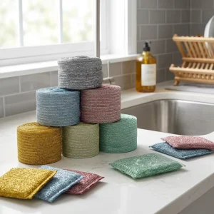 Factory Eco Friendly Multi Purpose Kitchen Cleaning Scouring Pad Raw Material Cloth in Roll