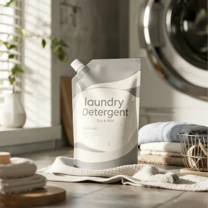 Factory Flexo Printed PE Spout Pouch Detergent Reusable Leakproof Recyclable Laundry Refill Packaging