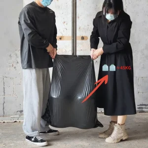 Factory Heavy Duty Black Extra Thick Drawstring Trash Bags on Roll
