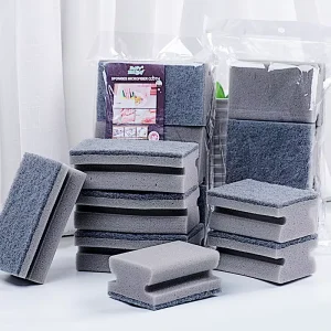 Factory High-Density Non-Scratch Dishwashing Scouring Pad Household Cleaning Sponge