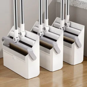 Factory Hot Selling High Quality Broom and Dustpan Set With Long Handle PP Broom Head for Home Cleaning