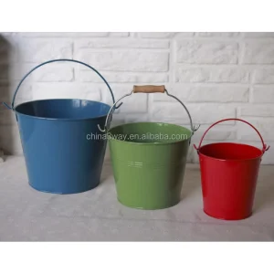 Factory Household Cleaning Metal Water Bucket Customized Color Logo Cold Water Bucket