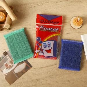 Factory Household Kitchen Cleaning Sponge Non-Scratch Heavy-Duty Stainless Steel Wire Mesh Sponge