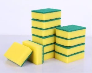 Factory Kitchen Sponges Scouring Pads Double-Sided PU Sponge Dishwashing Scrubber