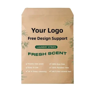 Eco friendly Custom Laundry Tablets High Foam Easy to Rinse Laundry Detergent Sheet