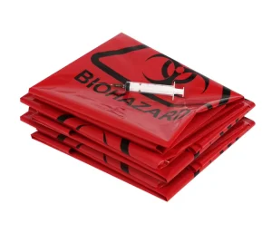 Factory Medical Waste Bags with Custom Logo HDPE Plastic Gusset Medical Packaging Bag for Hospital