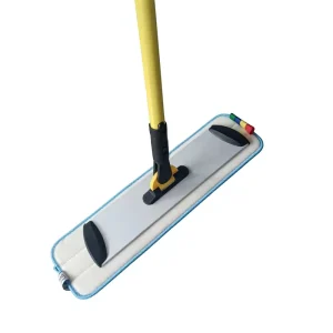 Factory Microfiber Flat Mop Aluminum Rod Slim Design Floor Cleaning Tool for Janitorial Use