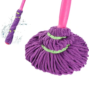 Factory Microfiber Floor Cleaning Twist Mop with Stainless Steel Handle, OEM