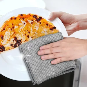 Factory Microfiber Waffle Weave Kitchen Towels Super Absorbent Dish Cloth Eco Friendly Cleaning Towel for Home