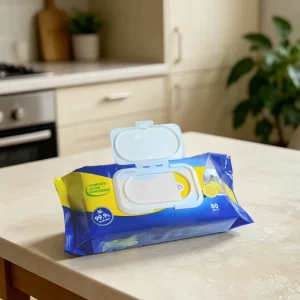 Factory Multi-use Kitchen Wet Wipes Spunlace Non-Woven Home Kitchen Wet Cleansing Wipes