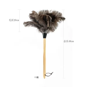 Factory New Household Antistatic Brush with Cork Handle 48cm Ostrich Feather Duster for Car and Home Cleaning