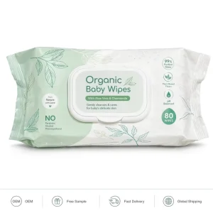 Factory OEM Baby Professional Wet Wipes for Hands Mouths 80pcs
