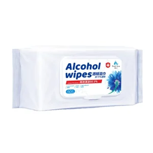 Factory OEM Customized 50-Piece Pack 75% Alcohol Wet Wipes for Hand Sanitizing and Skin Cleansing