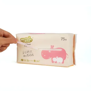 Factory OEM Disposable 100% Cotton Cleansing Soft Cotton Tissue with 75 Pcs