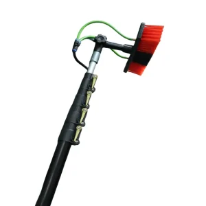 Factory Outlet Aluminum 12 24ft Water Fed Telescopic Used for Solar Panel Cleaning Spray Brush Water Fed Brush