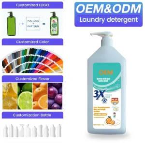 Factory Plant based Gentle Formula Dishwashing Liquid for Remove Grease & Residue Accept Private Label Customization