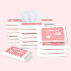 Factory Portable Soft Cotton Facial Wipes 16pcs Antibacterial Dry and Wet Use for Travel and Outdoor Cleansing