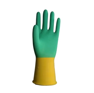 Factory Price 70g Eco Arm-Net Palm Waterproof Latex Household Cleaning Gloves
