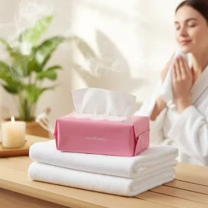Factory Price Disposable Facial Towels Embossed Pattern Face Tissue Skin Friendly 100% Biodegradable Non Woven Fabric 70gsm