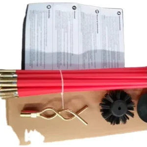 Factory Price Drain Rod Set Zinc alloy End Connections Red Rod Set Drain Cleaner Rod Set With Pipe Cleaner Plunger Etc