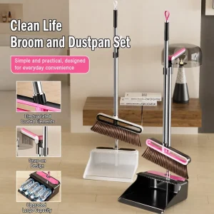 Factory Price Dustpan and Broom Combo Four Layer Thick Dense Bristles Office Lobby Hall Professional Manual Floor Scrubber