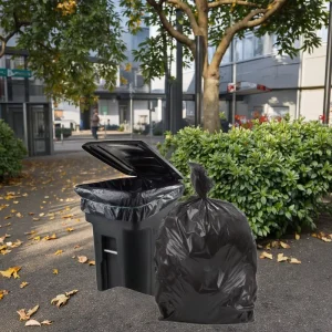 Factory Price HDPE LDPE Extra Thick Heavy Duty Black Trash Bags Customizable Packaging for Supermarkets