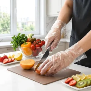 Factory Price OEM Disposable Thick Soft Waterproof Durable HDPE Gloves Powder Free Food Grade Home Use