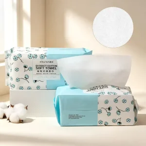 Factory Price Square White Face Hair Towel Cleaning Quick Dry Cotton Facial Tissue Soft Nonwoven Paper Towels for Bath Washcloth