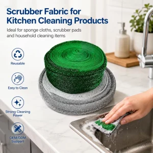 Factory-Produced Colorful Fabric Semi-Finished Non-Scratch Sponge Scouring Pad Raw Material