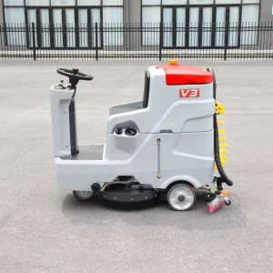 Factory Ride-On Battery-Powered Electric Commercial Floor Scrubber Machine, 3500 m²/h Cleaning Efficiency