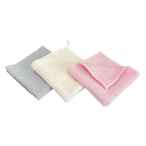 Factory Sale OEM ODM Microfiber Corn Grain Pattern Dish Towel High Absorbent Oil Resistant Lint Free for Kitchen