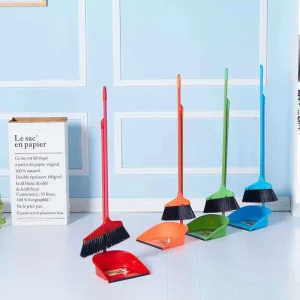 Factory Sales Household Broom Dustpan Set Plastic Soft Broom Cleaning Thickening Garbage Sweep Shovel Set Broomstick