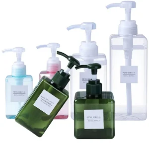 Factory Spot PETG Square Bottle Pump Hand Sanitizer Lotion Shampoo Cosmetics Travel Dispensing Bottle