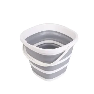 Factory Stocked 10L Square Plastic Retractable Folding Bucket Boiling Water Safe Portable for Household Outdoor Use