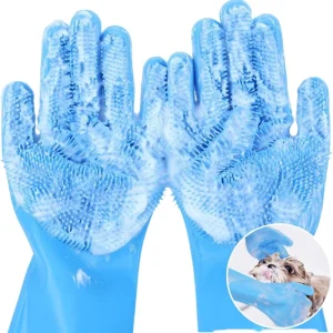 Factory Supplied Dishwashing Silicone Gloves for Household Cleaning and Pet Bathing