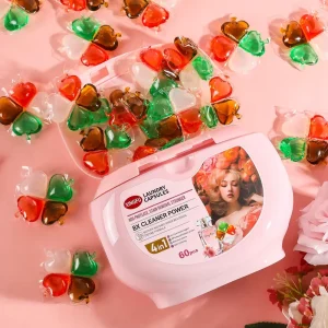 Factory Supplies Disposable Eco-Friendly 4-in-1 Laundry Detergent Capsules, 11 g x 60 Tablets, Customized Printed