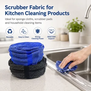 Factory Supply Colorful Semi-Finished Sponge Scourer Raw Material Cloth for Sponges and Scouring Pads