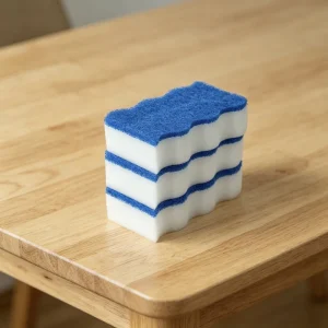 Factory Supply Dual Sided Durable Melamine Foam Scouring Pad Kitchen Cleaning Sponge