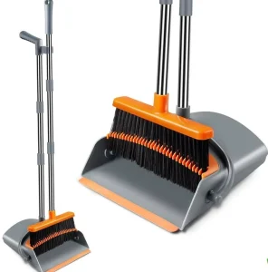 Factory Supply Folding Broom Holder and Dustpan Set with Long Handle