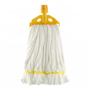 Factory Supply High Quality Cotton Thread Mop Head with Iron Handle High Absorbency for Floor Cleaning