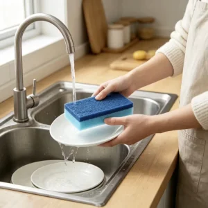 Factory Supply Non-Scratch Reusable Scouring Pad Cleaning Sponge for Household Kitchen Use
