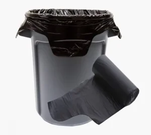 Factory Supply Plastic Cross-Tie Trash Bag Rolls with Cross-Tie Handles
