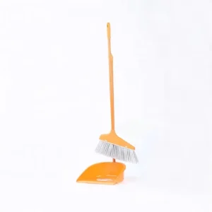Factory Supply Plastic Dustpan and Broom Set with Long Handle for House Cleaning