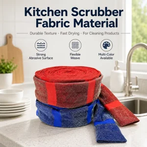 Factory Supply Polyester Raw Material Scrubber Sponge Scourer Cloth Rolls