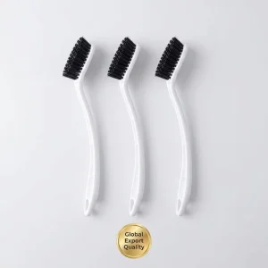 Factory Supply White Plastic Long Handle Toilet Bowl Brush with Stiff Bristles