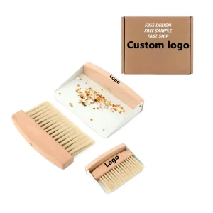 Factory Wooden Dustpan and Brush Set with Soft Bristles Portable Mini Broom Eco friendly Durable Cleaning Tool