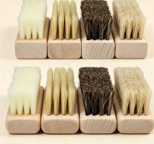 Factory Wooden Shoe Cleaning Brush with Natural Bristles and Wood Handle