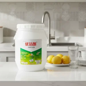 Factory customizable Super Degreasing Eco friendly Transparent Lemon Dishwashing Liquid 25KG Disposable 5% 15% Active