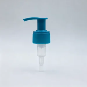 Family Hotel Bathroom Hand Sanitizer Face Wash Gel Dispensing Cyan Color Smooth Screw Plastic Lotion Pump